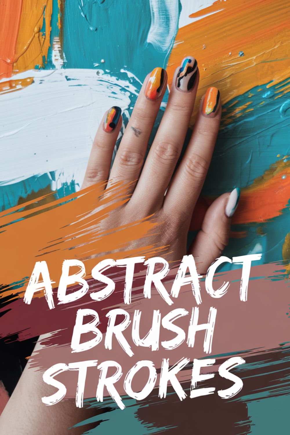 Abstract Brush Strokes nail