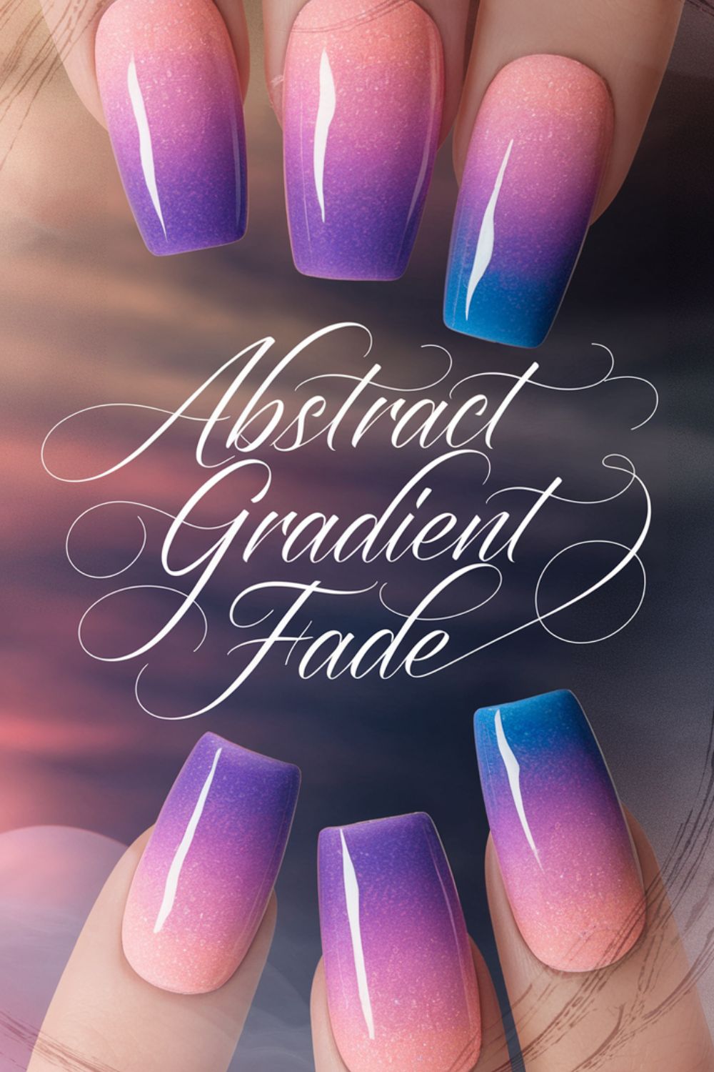 Abstract Gradient Fade nails