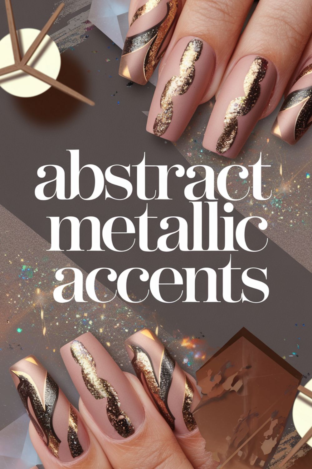 Abstract Metallic Accents nail (2)