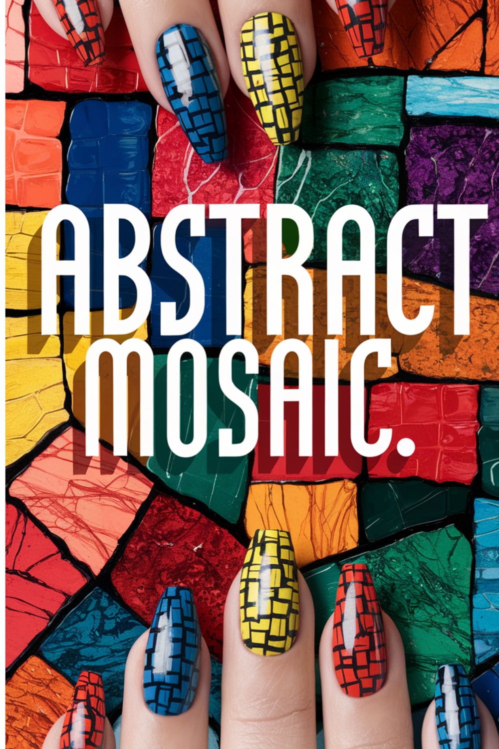 Abstract Mosaic nail arts