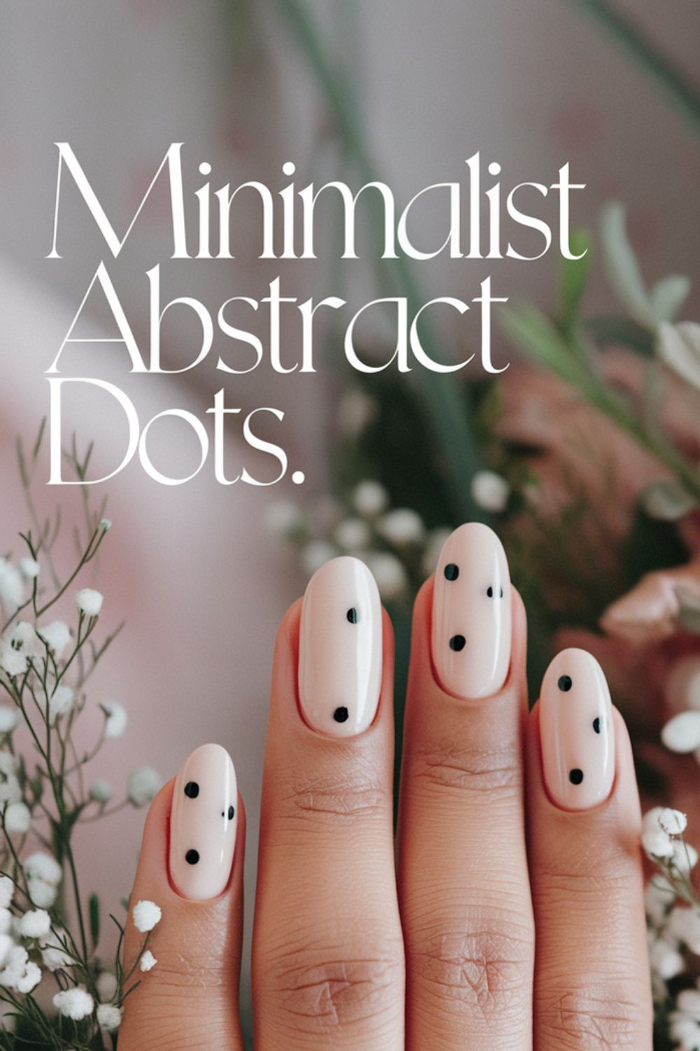 Minimalist Abstract Dots nail arts