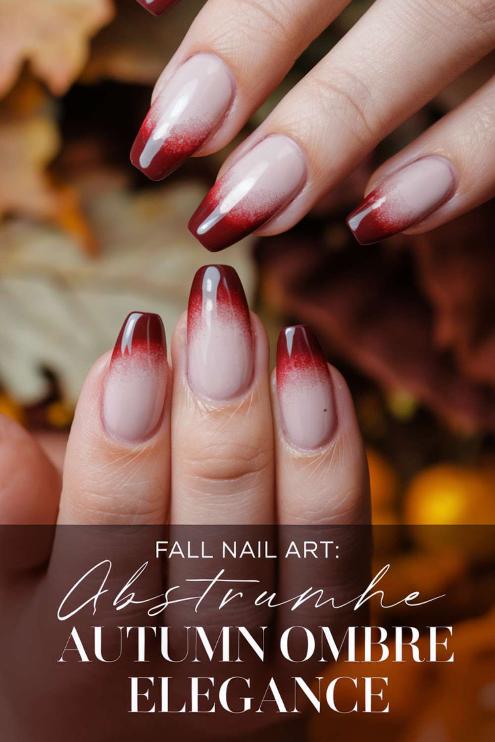 Autumn Ombre Elegance nail art design ideas