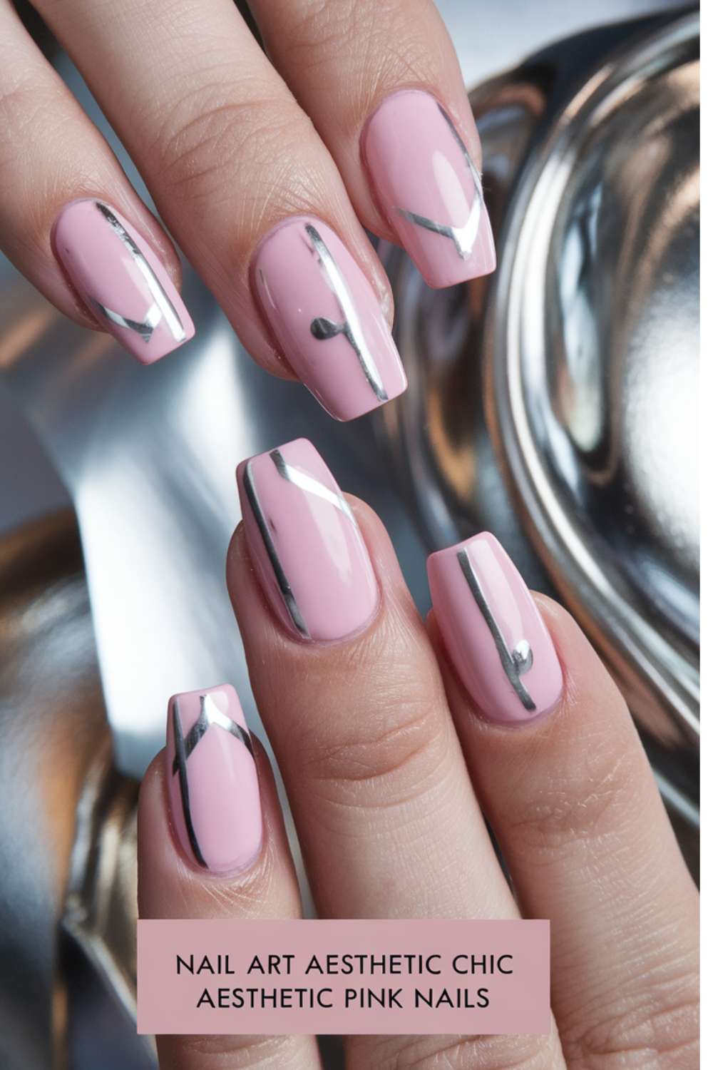 Chic Aesthetic Pink Nails