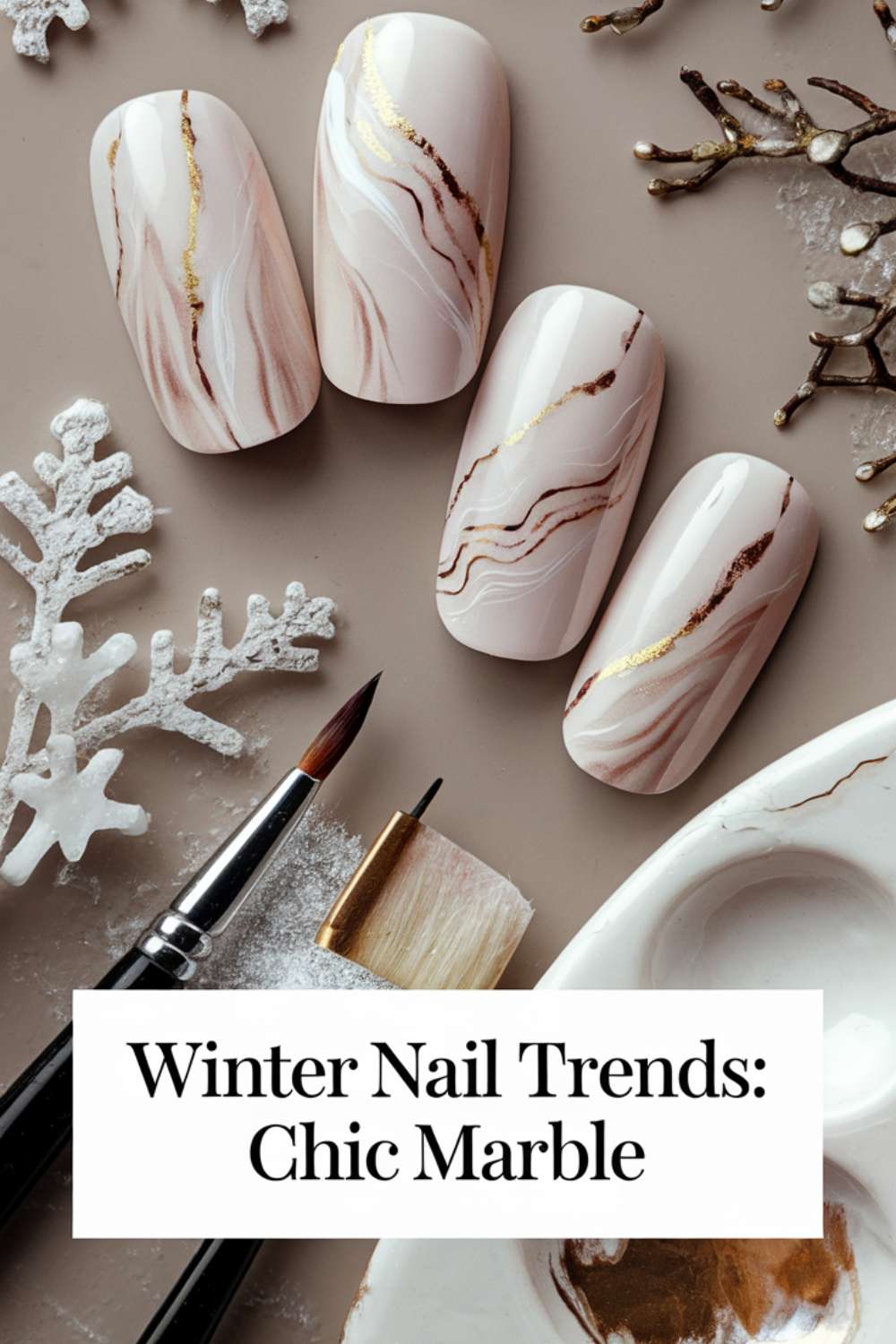 Chic Marble nail art design ideas