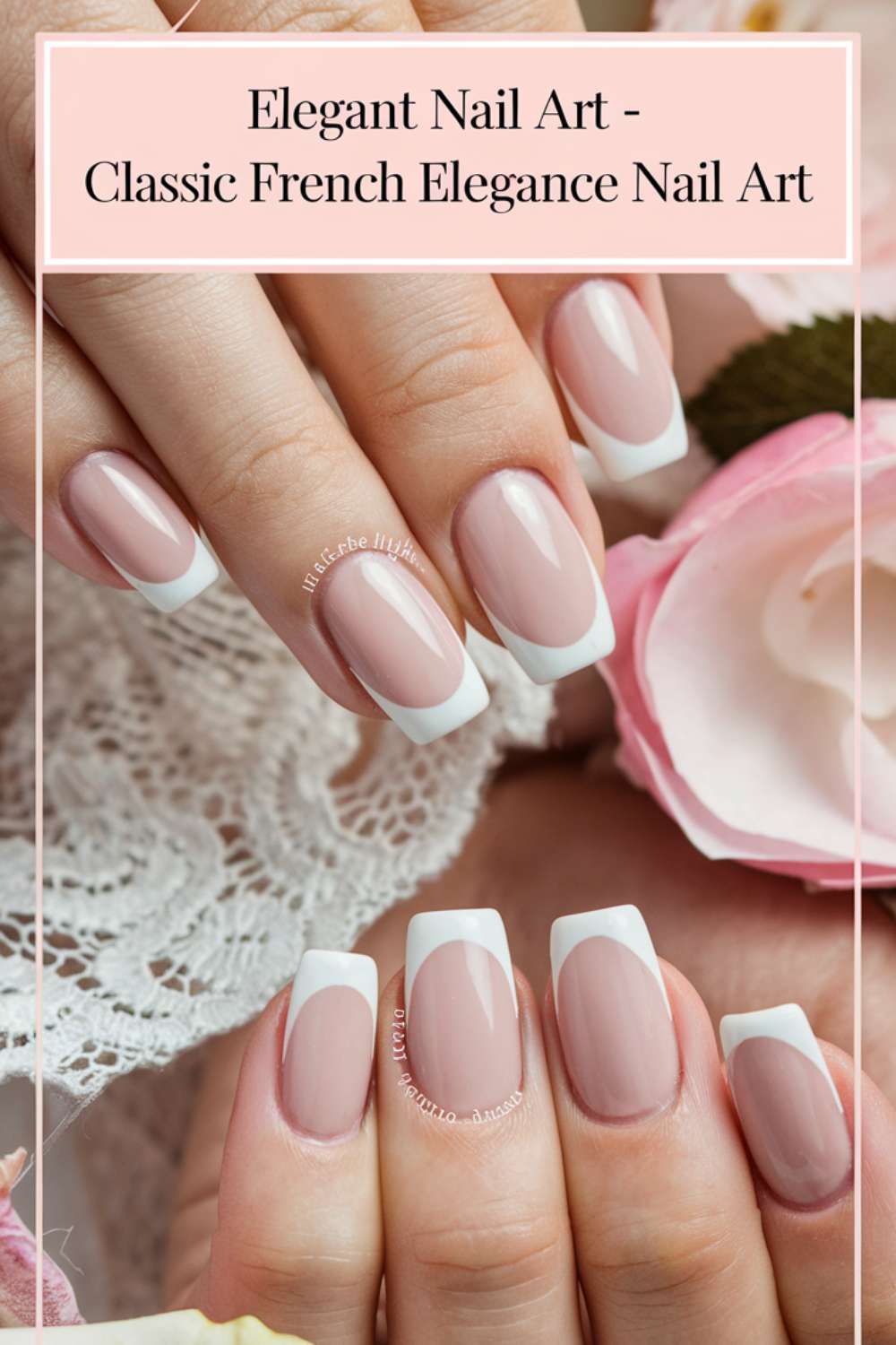 Classic French Elegance Nail Art design