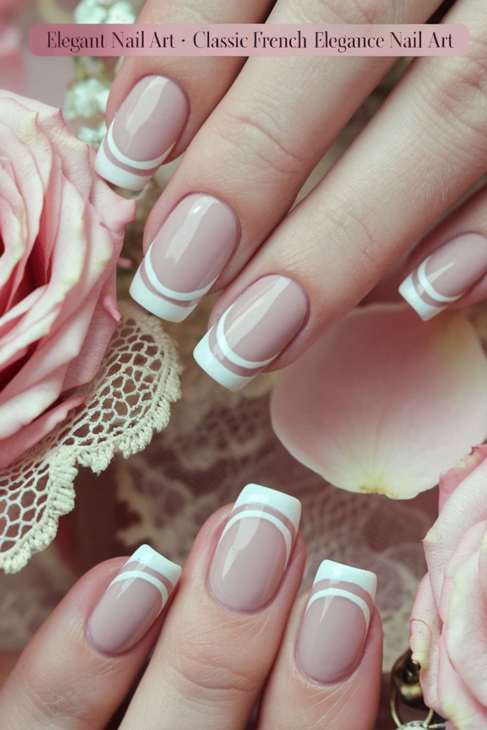 Classic French Elegance Nail Art