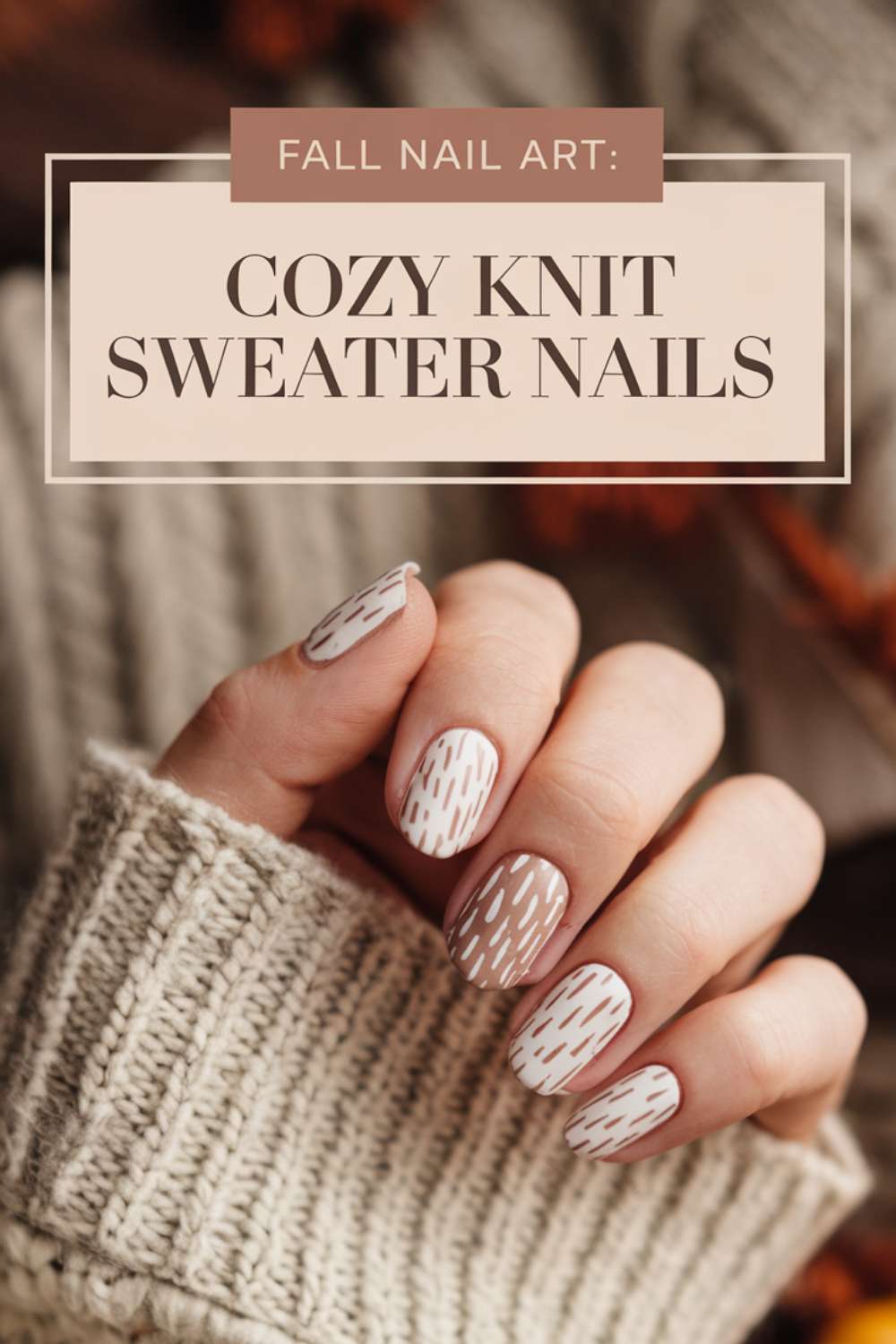 Cozy Knit Sweater Nails art design ideas