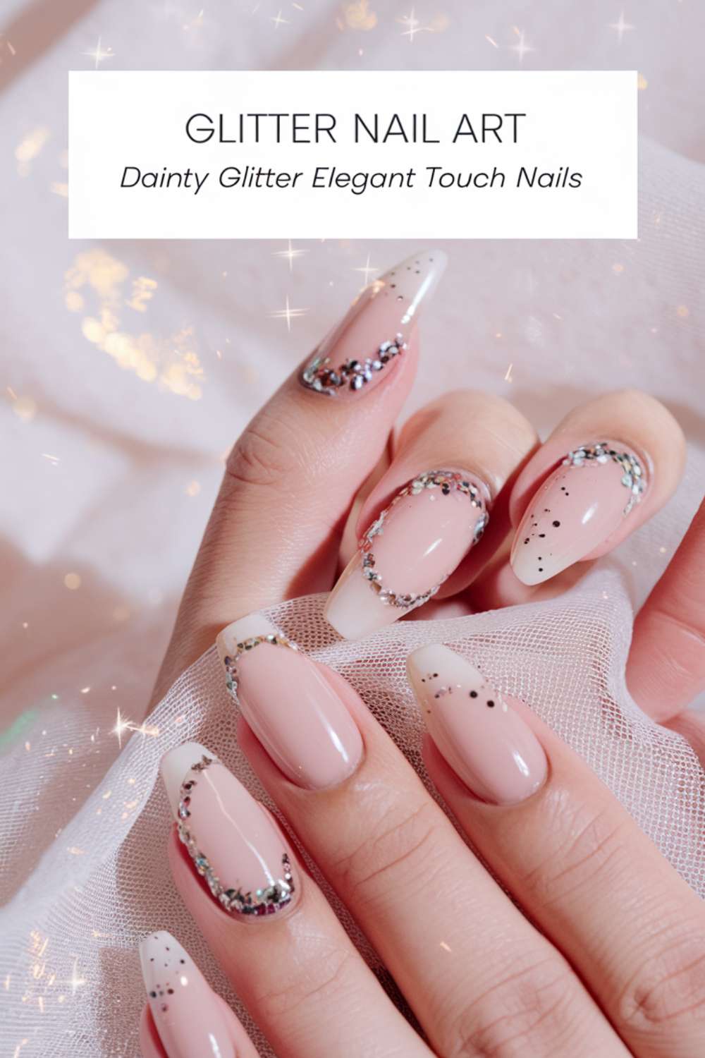 Dainty Glitter Elegant Touch Nails art