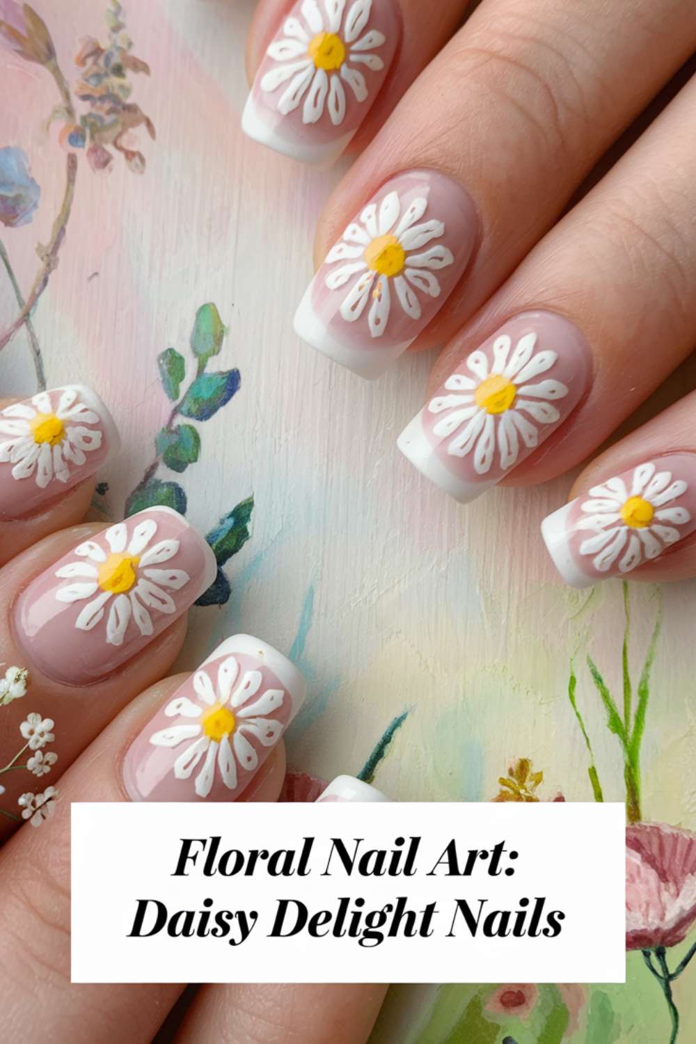 Daisy Delight Nails art design ideas