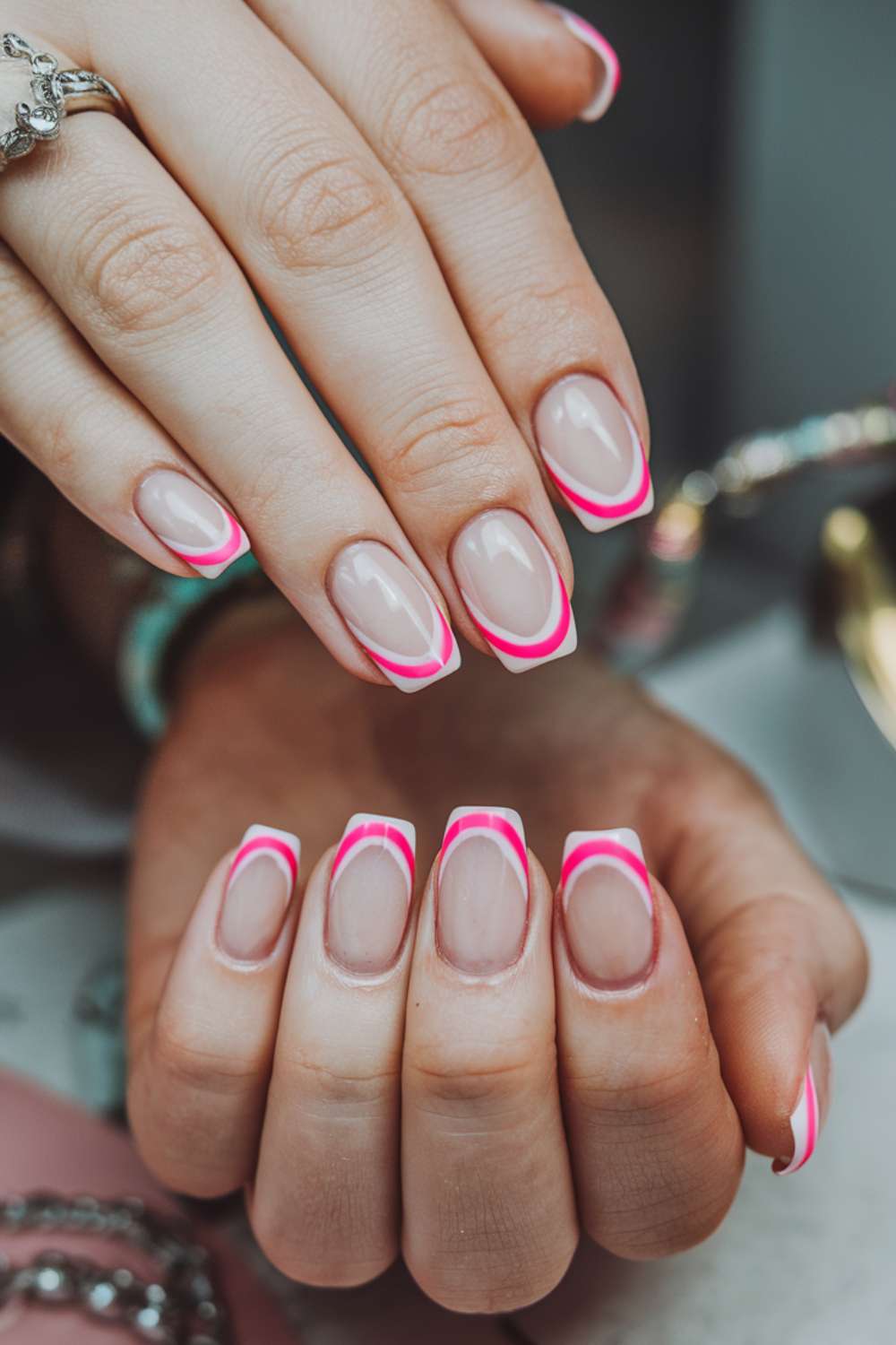 Delicate French Tip Upgrade nail art design ideas