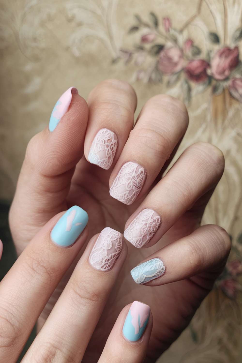Delicate Lace Nail art design ideas