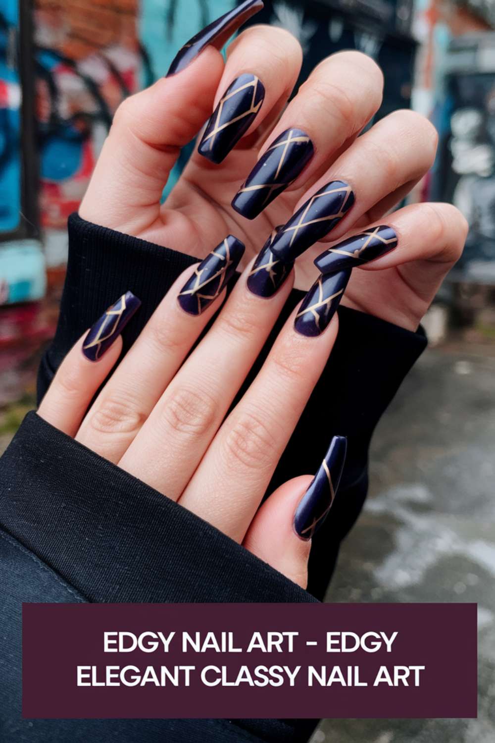 Edgy yet Elegant Classy Nail Art designs