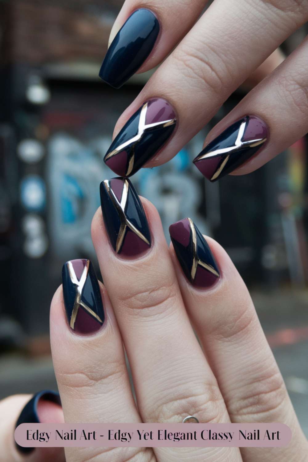 Edgy yet Elegant Classy Nail Art