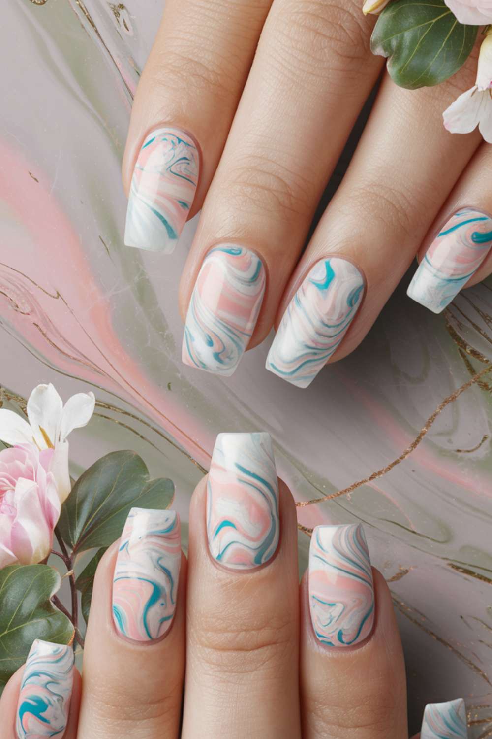 Elegant Marble Nails art ideas