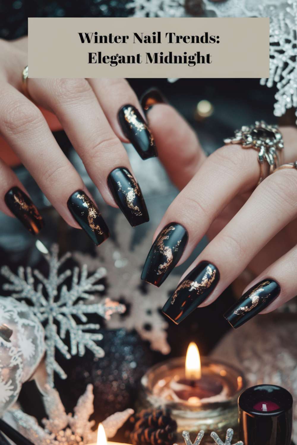 Elegant Midnight nail trends