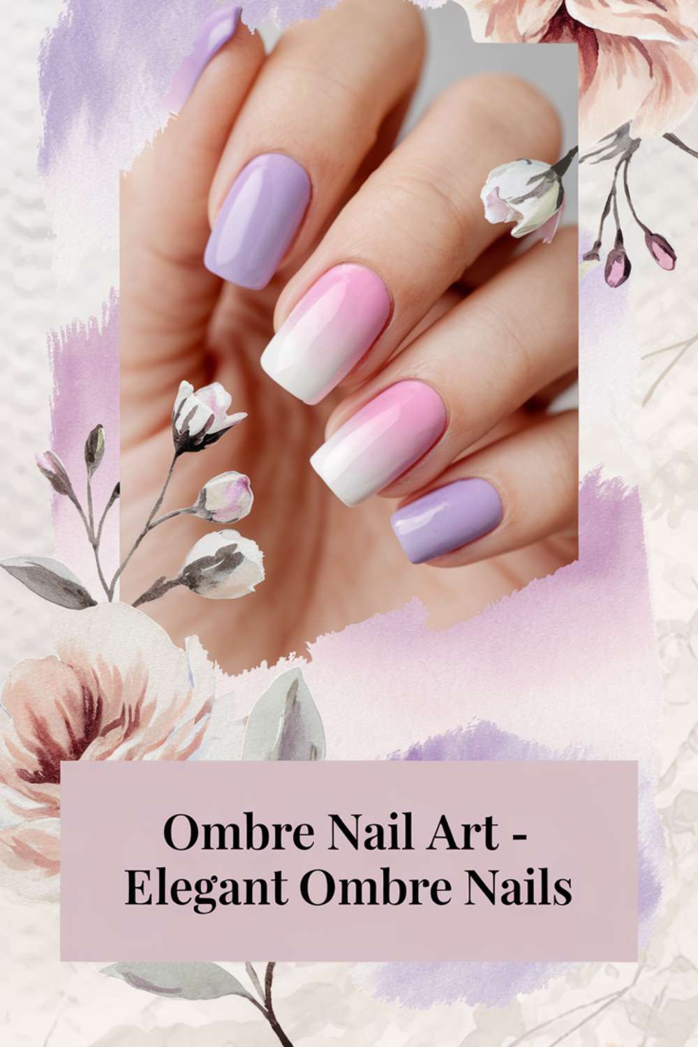 Elegant Ombre Nails art design