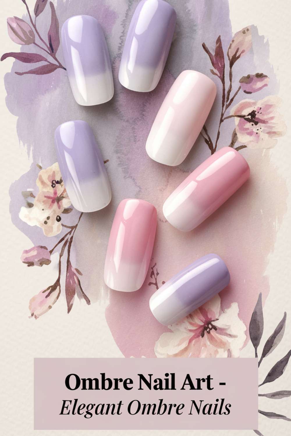 Elegant Ombre Nails art