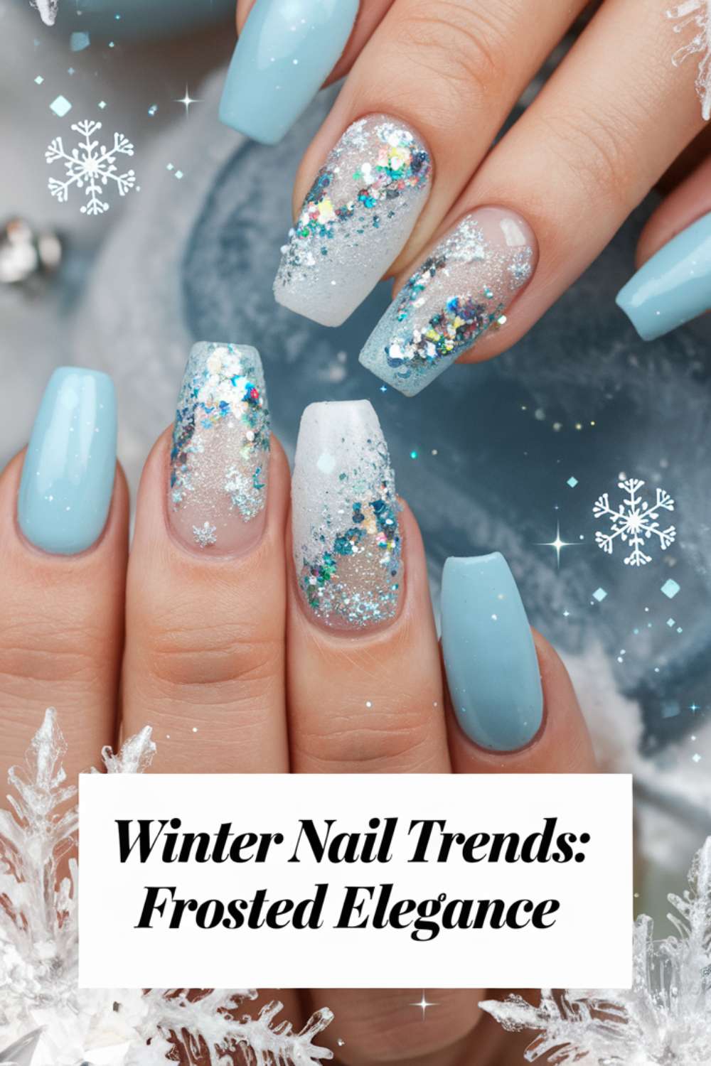 Frosted Elegance nail art design trends