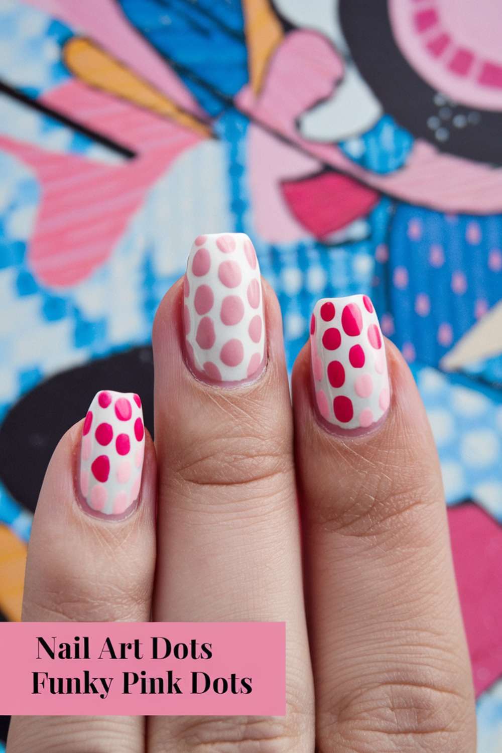 Funky Pink Dots nail art