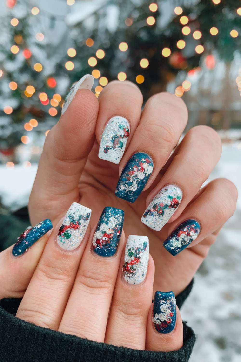 Glitter Glam nail art design trends