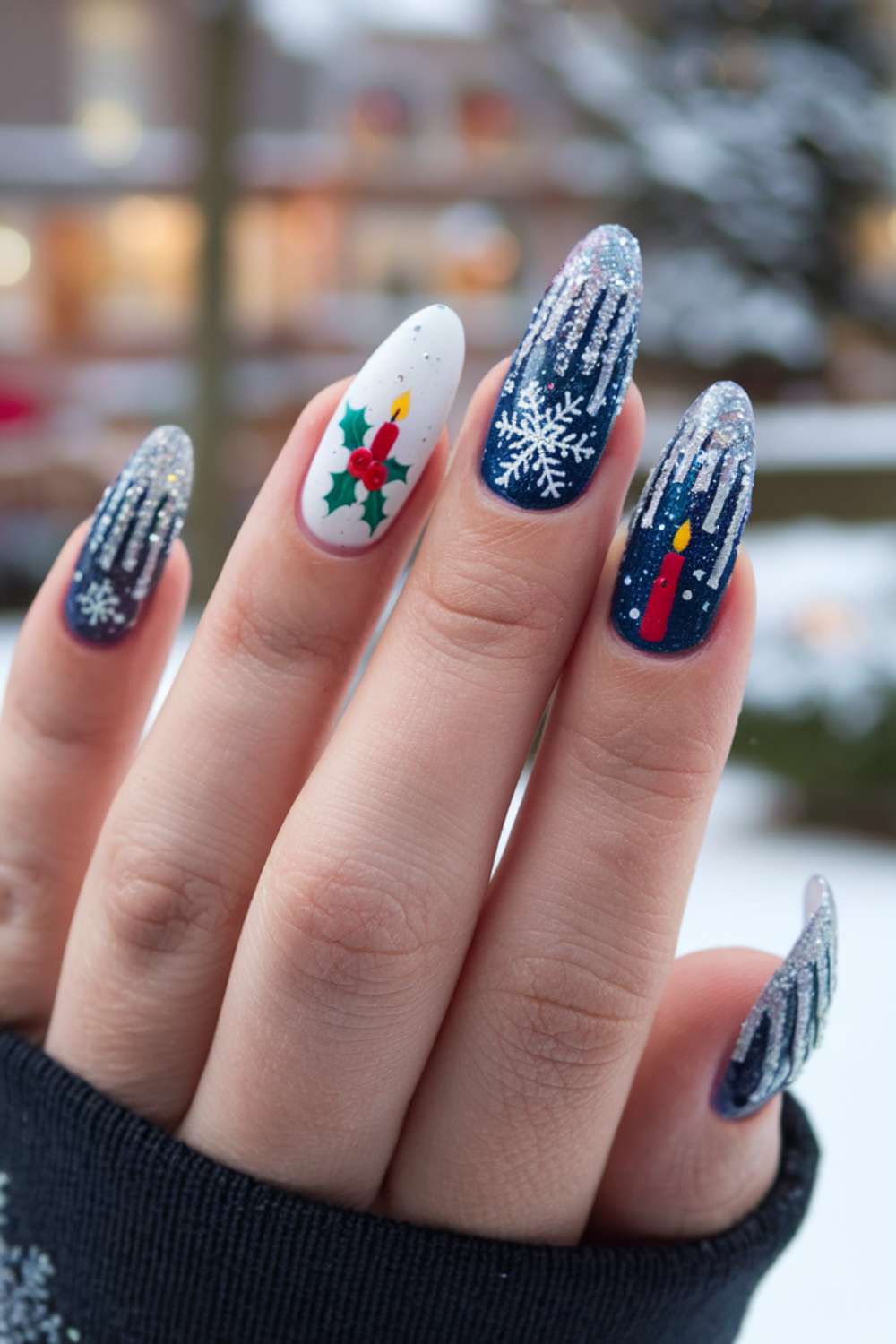 Glitter Glam nail art design