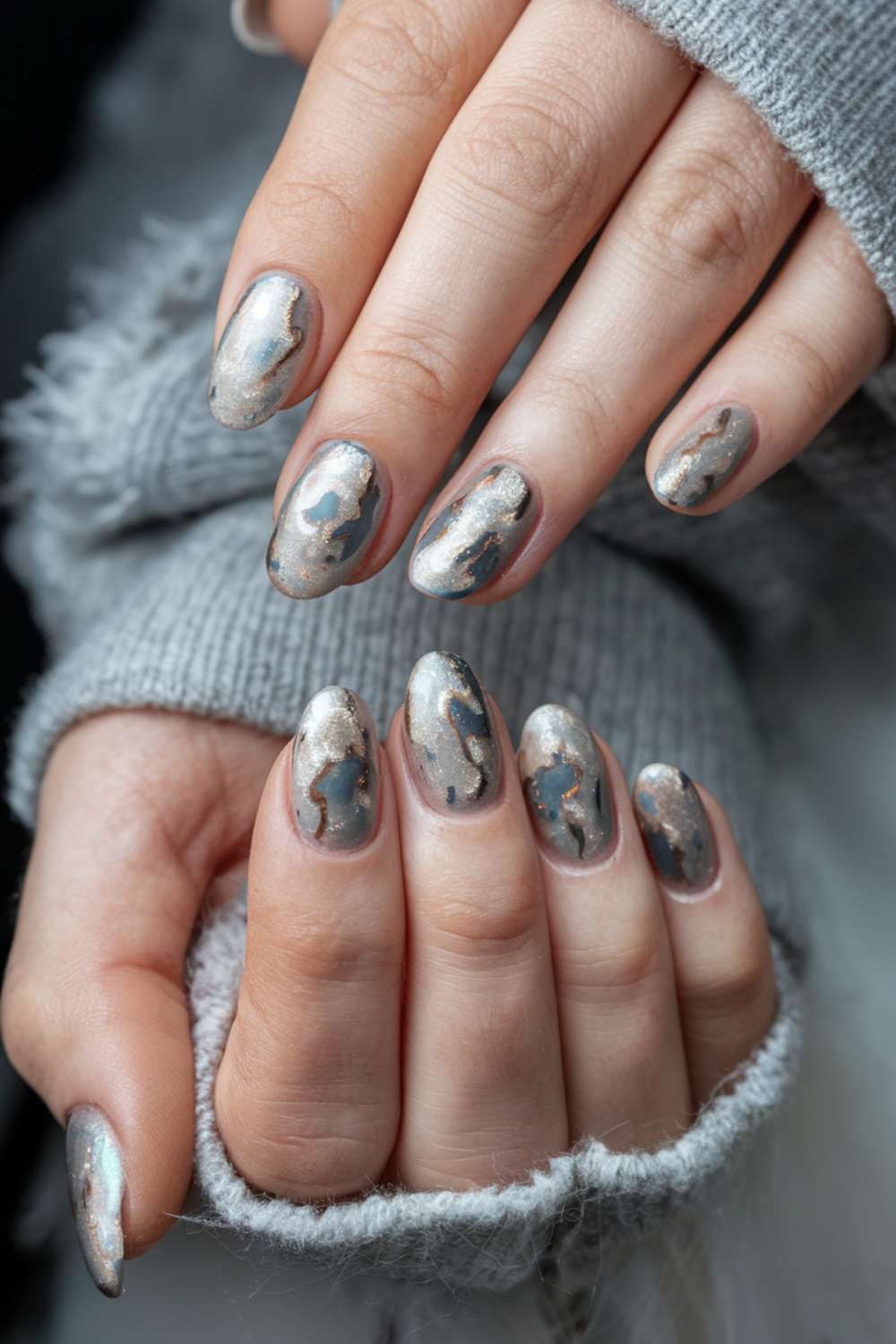 Icy Neutrals nail art design trends