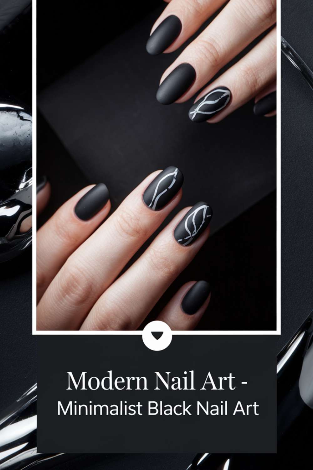 Minimalist Black Nail Art ideas
