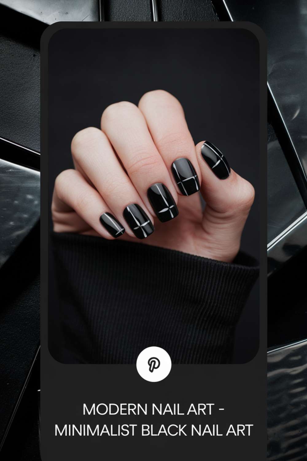 Minimalist Black Nail Art