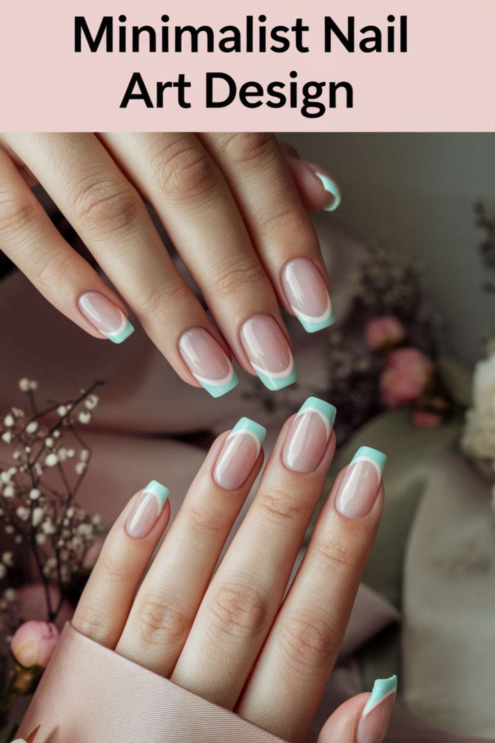 Minimalist French Twist nail art design