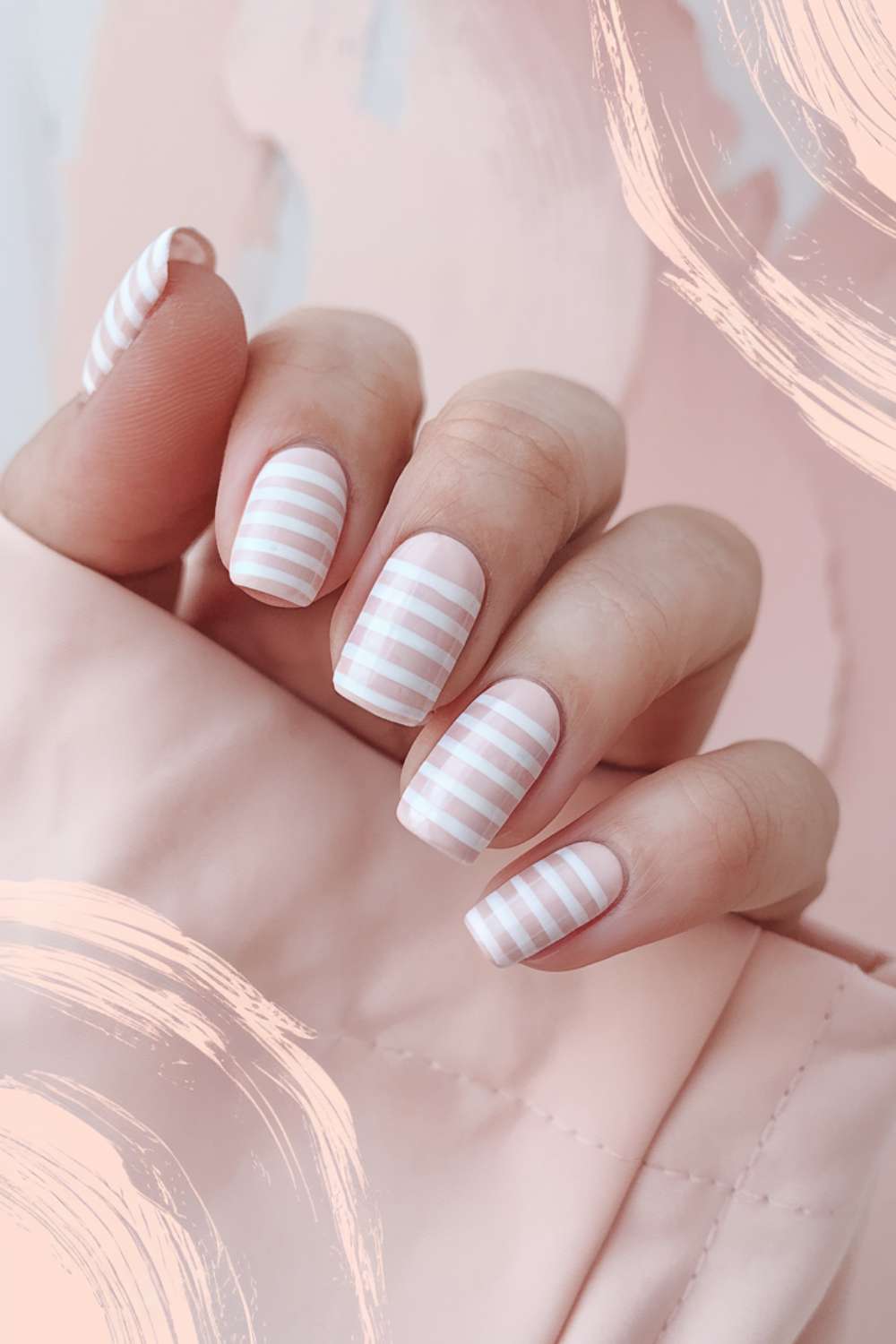 Minimalist Striped Elegance nail art design ideas