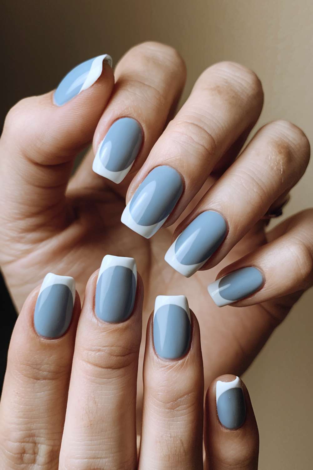 Minimalist Two-Tone Nail Art Design Ideas