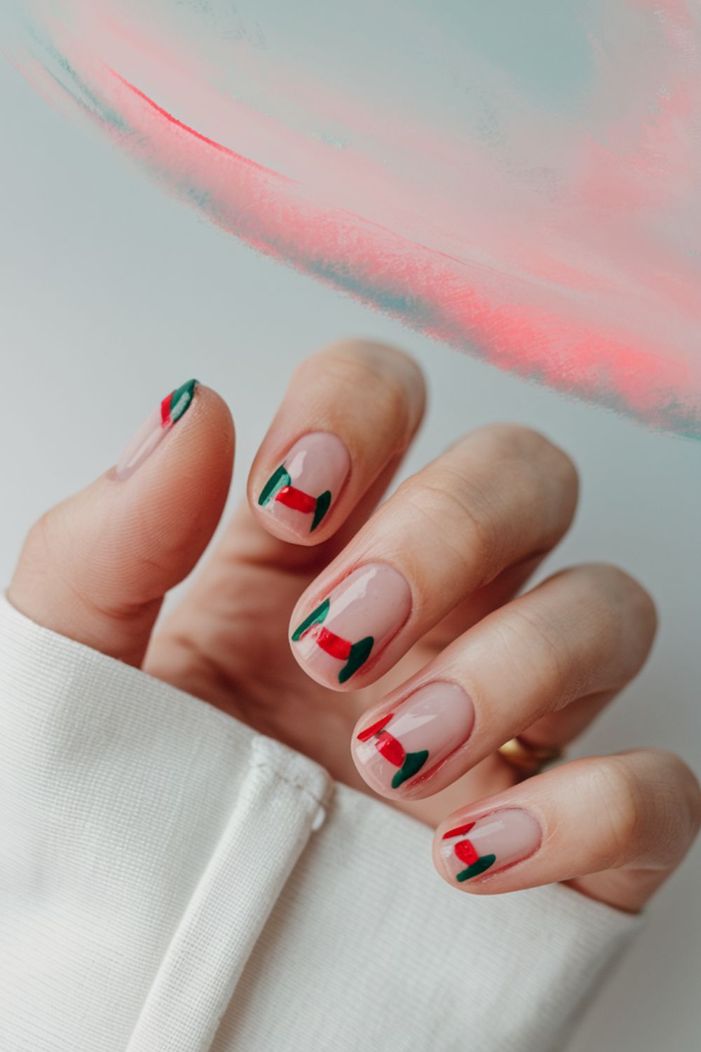 Modern Minimalist Strawberry Nail Arts