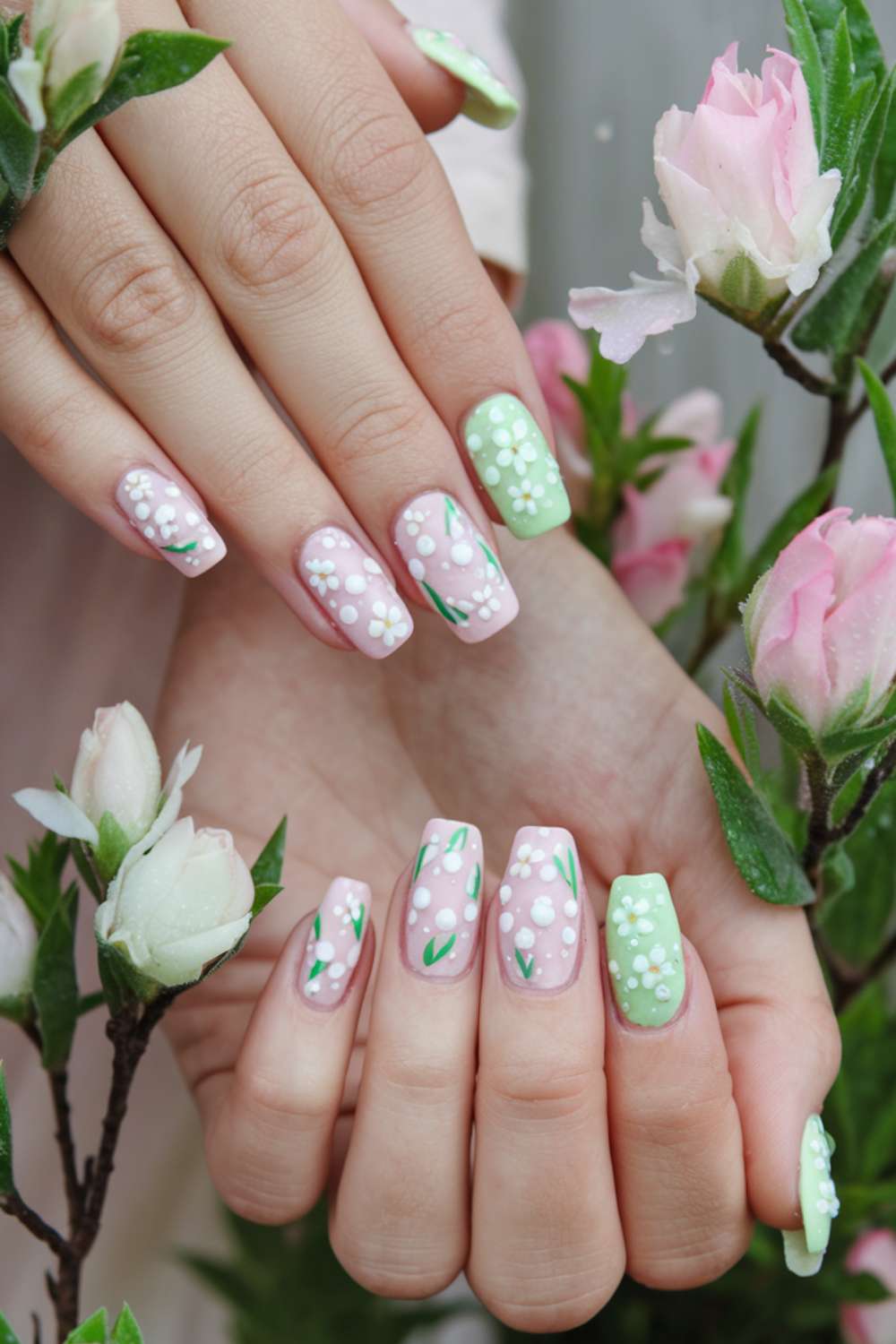 Pastel Bloom Nails art design