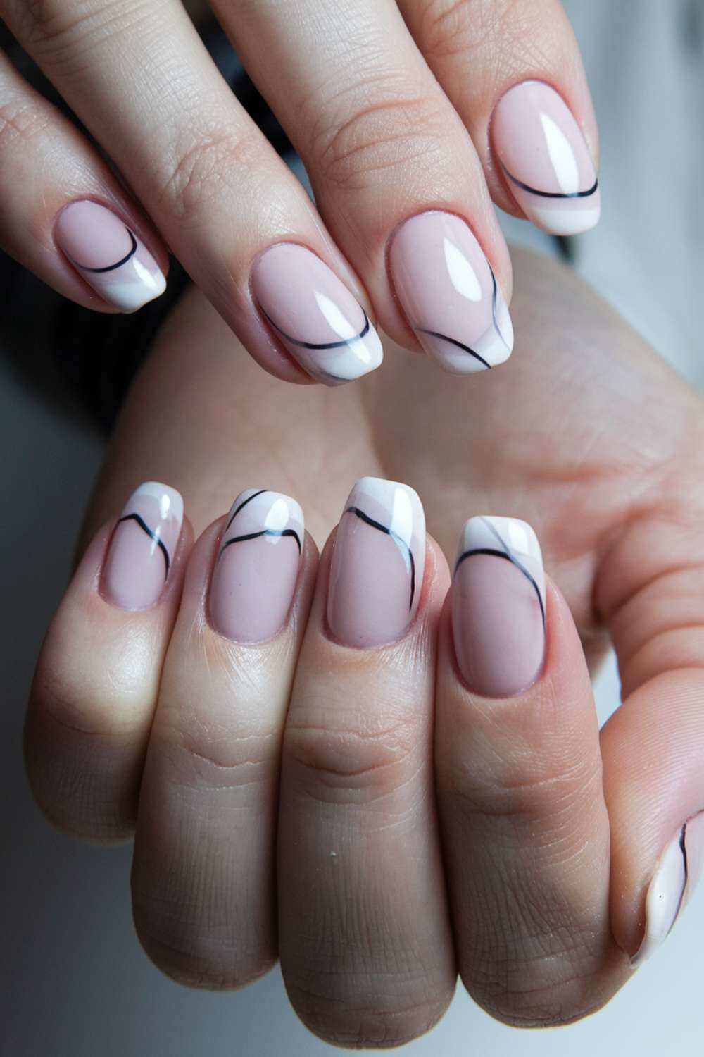 Soft Accent Curves nail art design ideas