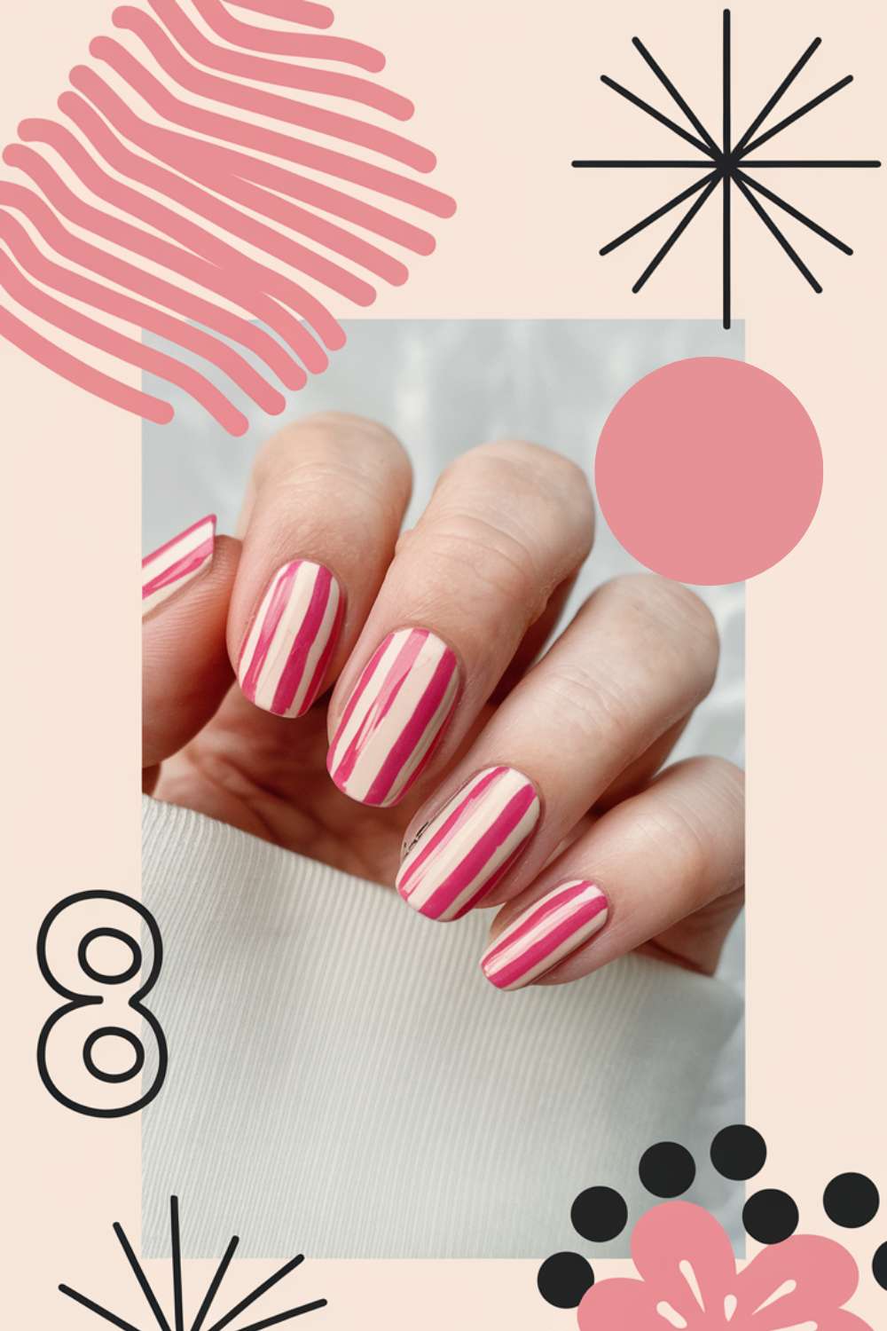 Striped Chic Nails art design ideas