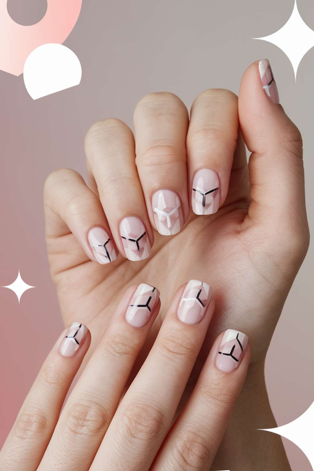 Subtle Geometric Patterns nail art design ideas