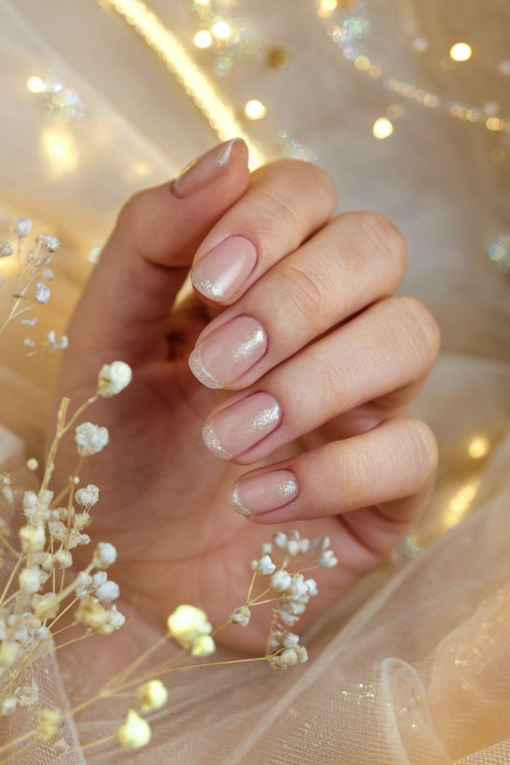 Subtle Shimmer Highlights nail art design ideas