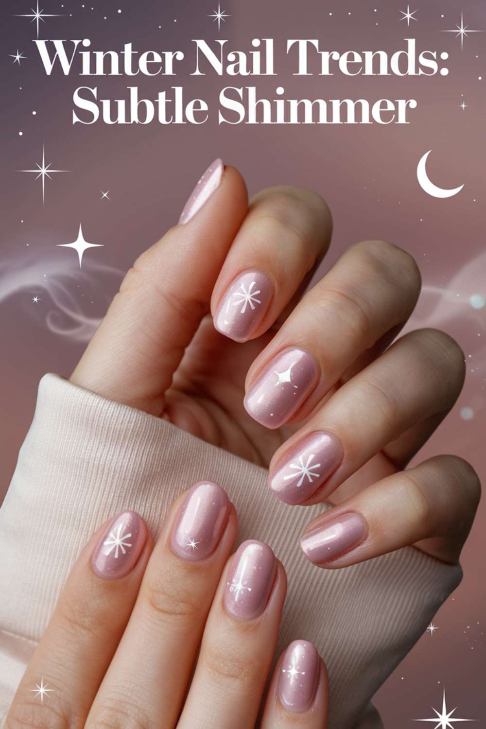 Subtle Shimmer nail trend