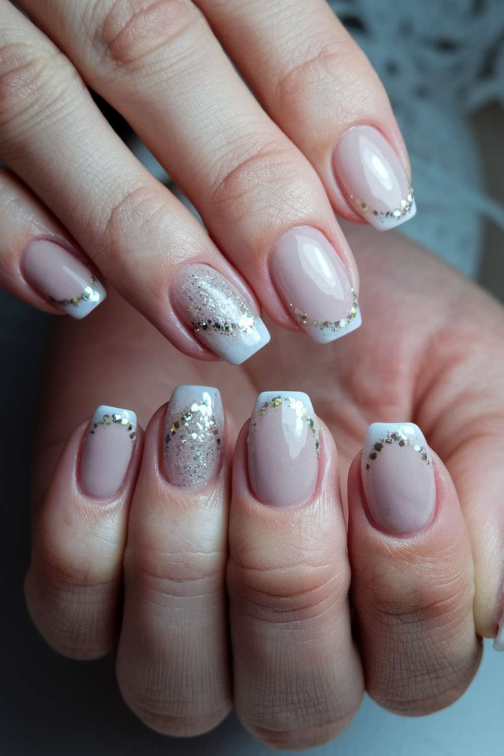 Subtle Sparkle Classy Nails art design ideas