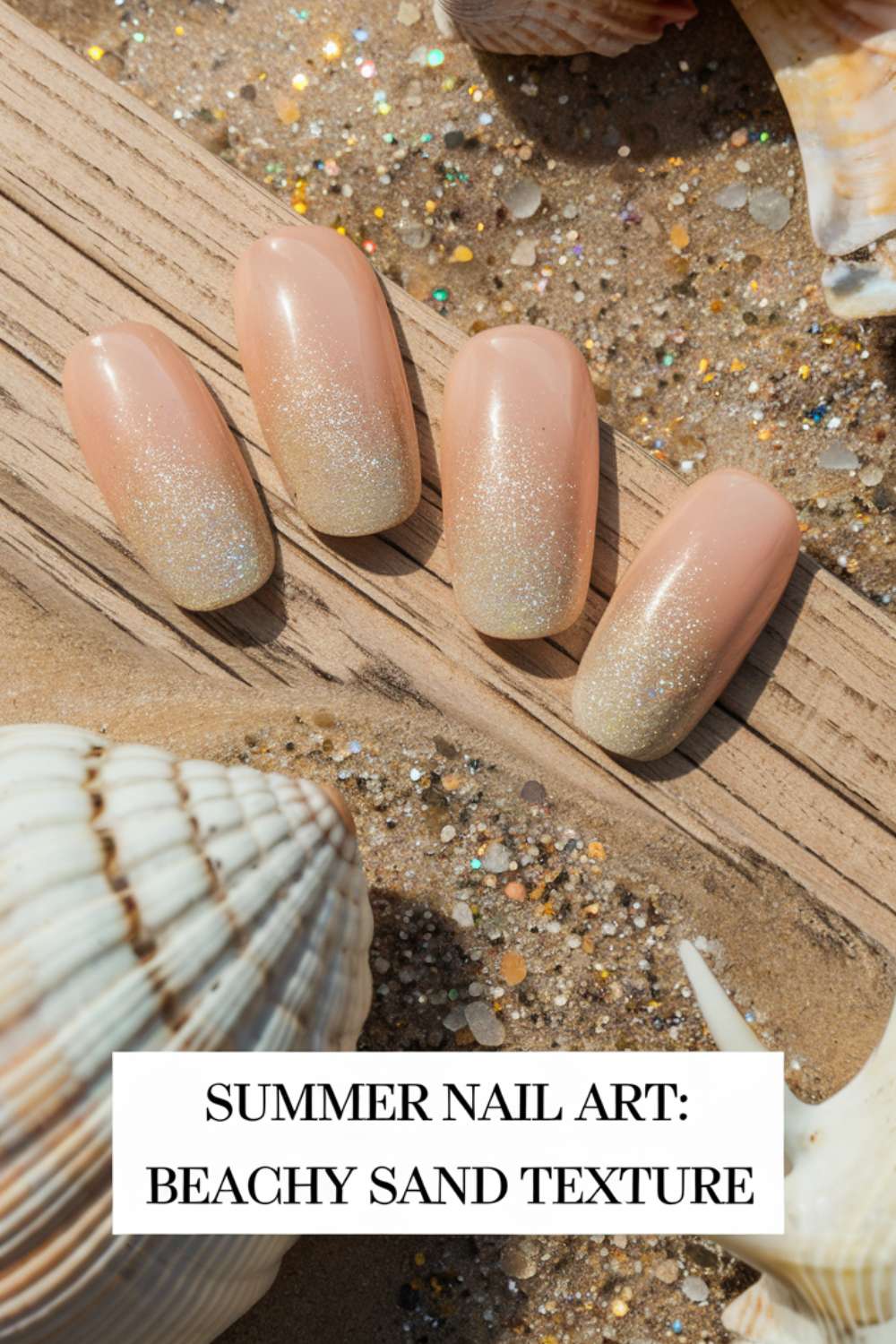 Summer - Beachy Sand Texture nail ideas