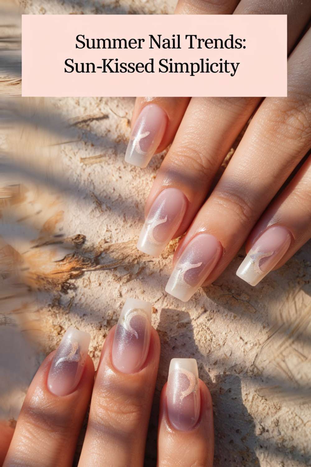 Sun-Kissed Simple nail art design ideas