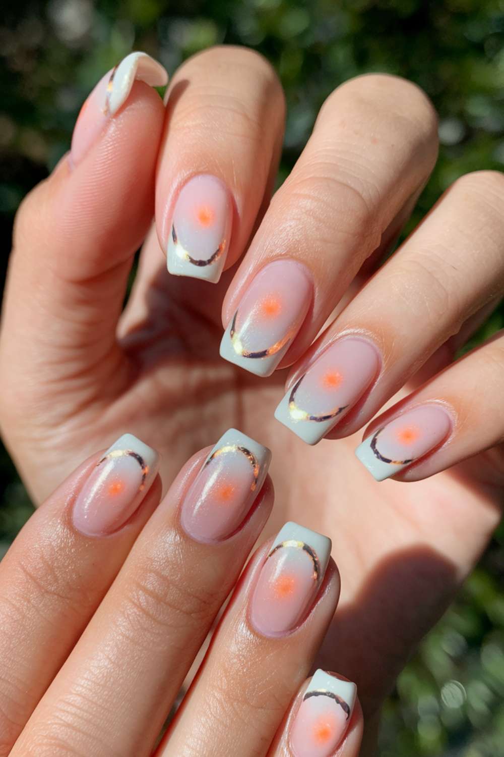 Sunset Silhouettes nail arts