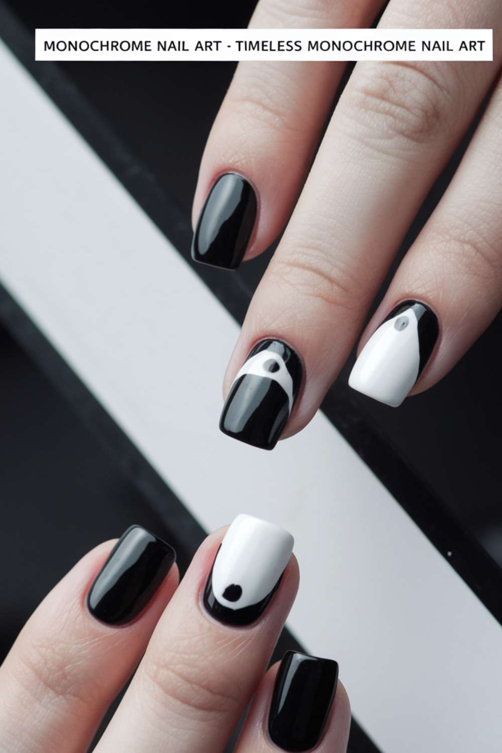 Timeless Monochrome Nail Art