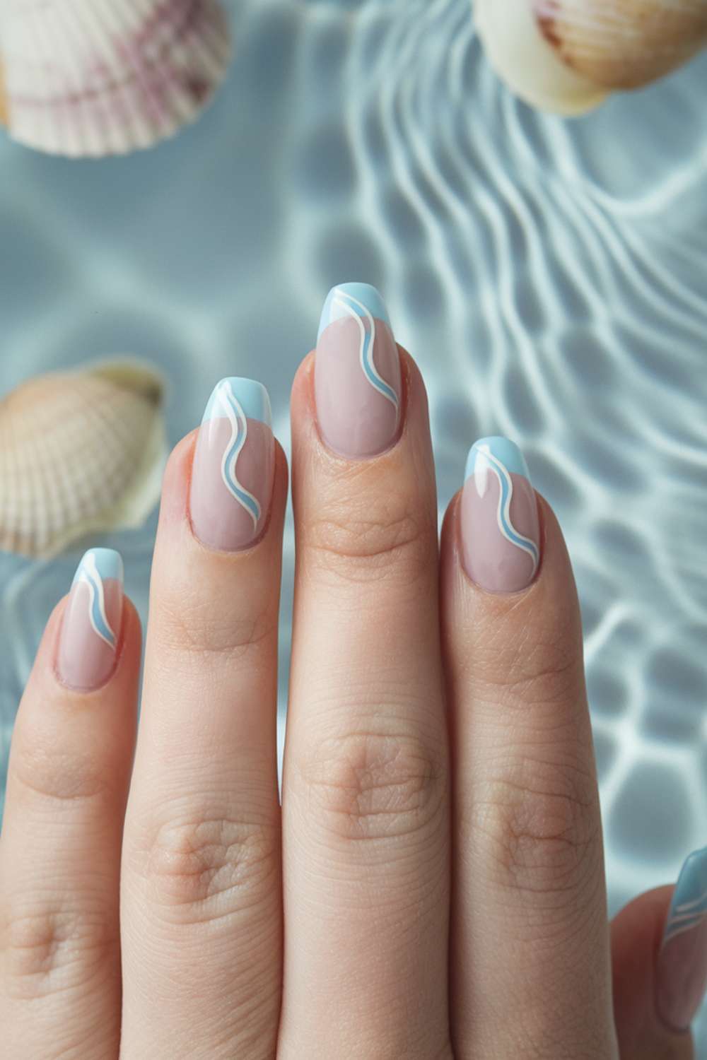 Whispering Waves nail art design ideas