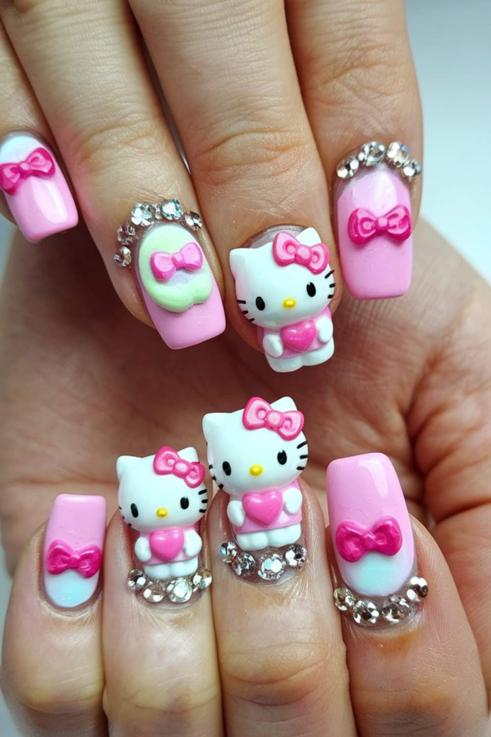 3D Hello Kitty nail arts design Embellishments