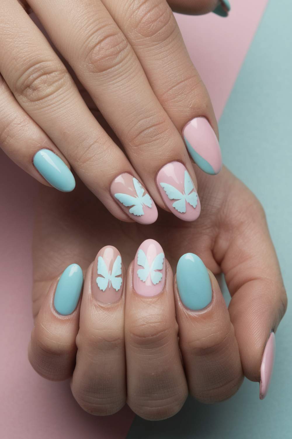 Classic Butterfly Silhouette Nail Art