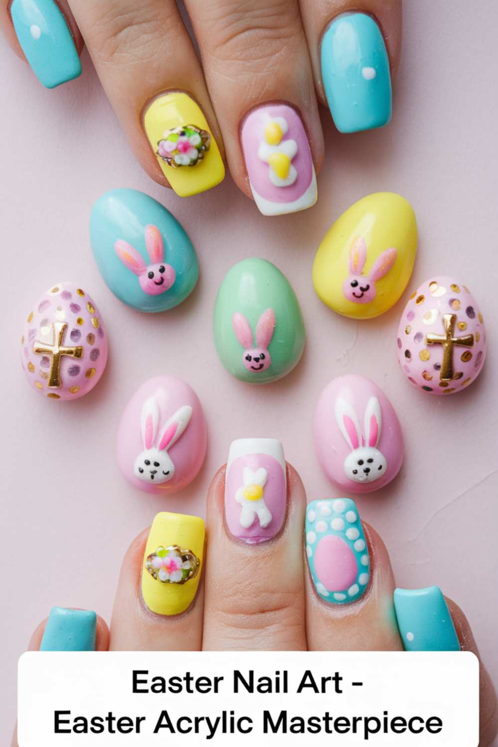 Easter Acrylic Masterpiece Nail