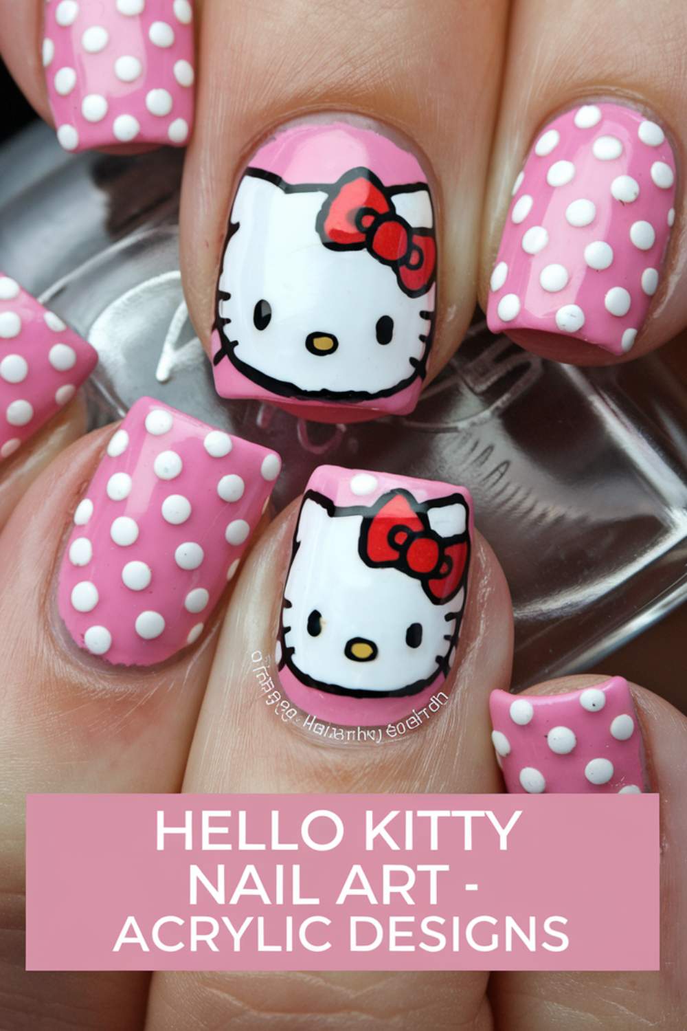 Hello Kitty Acrylic Nail Designs