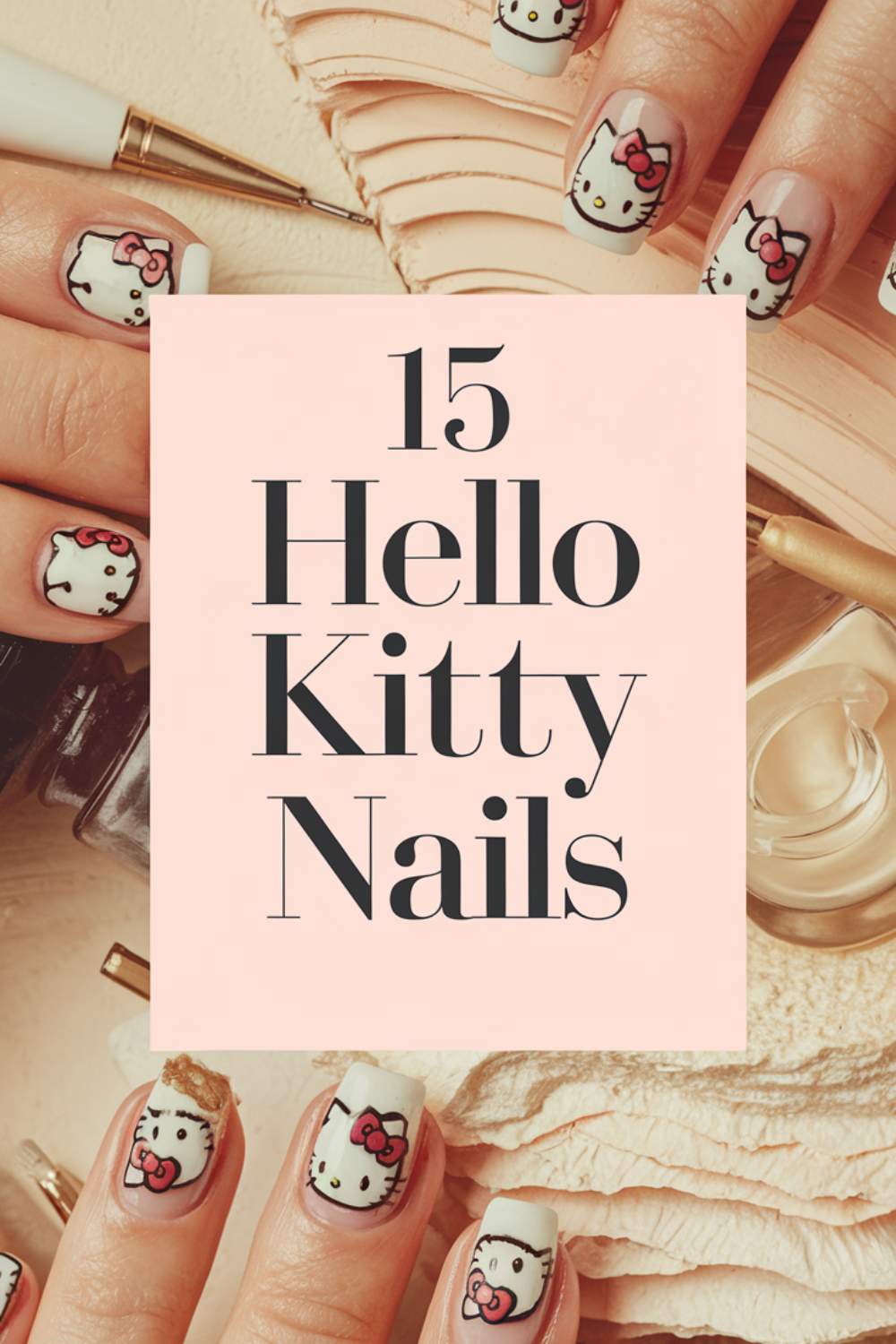 Hello Kitty Nail Art