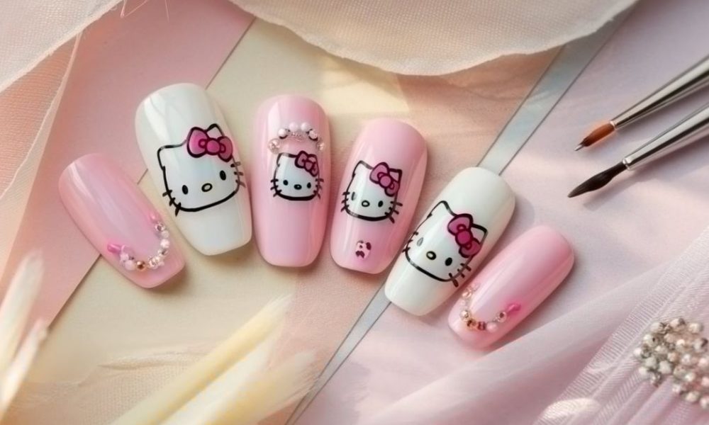 Hello Kitty Nail Art